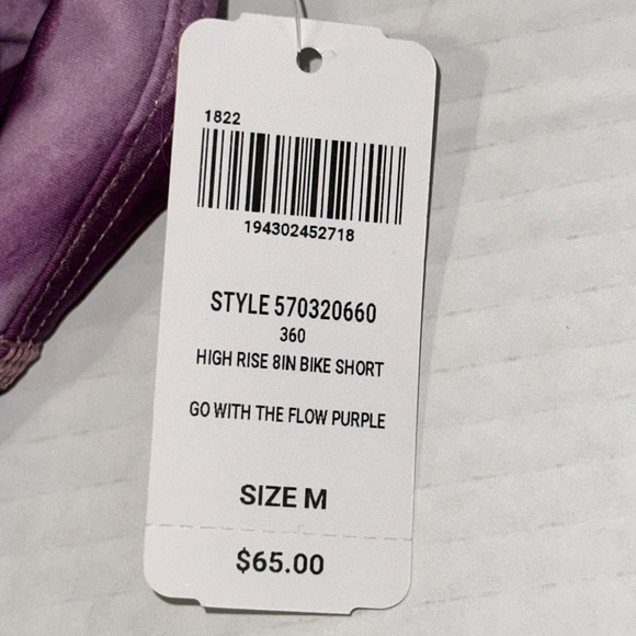 Soma WKND bike shorts size M 360 Go with the flow purple High Rise - Picture 12 of 12